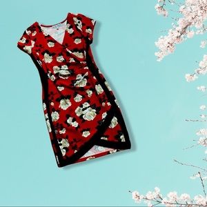 Almost famous Japanese style flower red dress